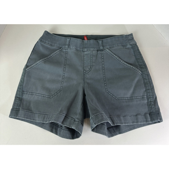 Spanx Stretch Twill 4" Shorts Smoothing Stretch 20318r Blue Women's XS X-Small - Picture 6 of 6